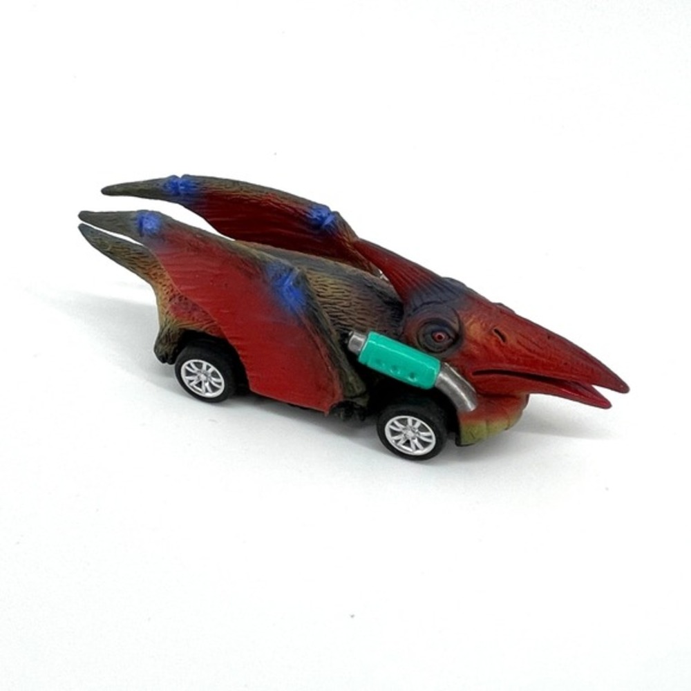 VTG Dinobros Dinosaur Pterodactyl Toy Car‎ Pull Back Action - WORKS